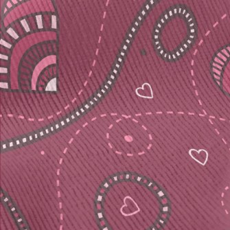 Line Love And Dotted Line Standard Corduroy