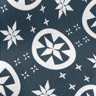 Star Pattern And Circle Standard Corduroy