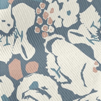Abstract Modern Flowers Standard Corduroy