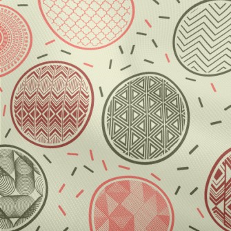 Geometric Pattern Round Dobby