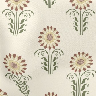 Retro Cartoon Sunflower Stretch Ponte