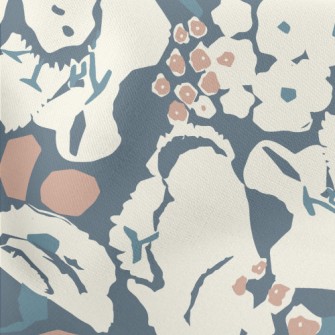 Abstract Modern Flowers Stretch Ponte