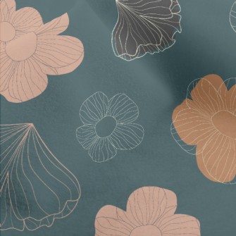 Elegant Hand Painted Flowers Micro Fleece