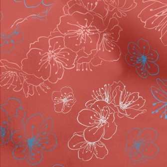 Simple Lines Cherry Blossom Micro Fleece