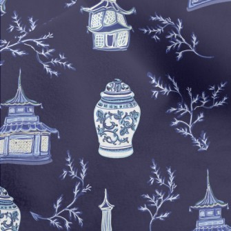 Chinese Blue And White Porcela Micro Fleece