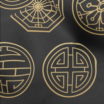 Chinese Traditional Symbols Micro Fleece