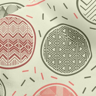 Geometric Pattern Round Micro Fleece