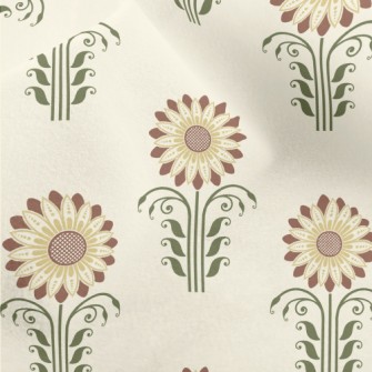 Retro Cartoon Sunflower Micro Fleece