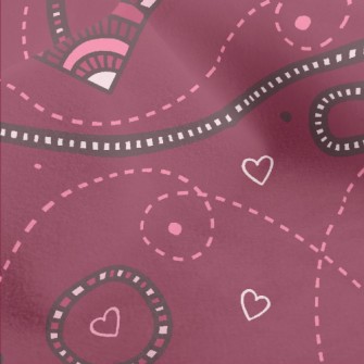 Line Love And Dotted Line Micro Fleece