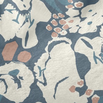 Abstract Modern Flowers Minky
