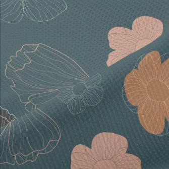 Elegant Hand Painted Flowers Piqué