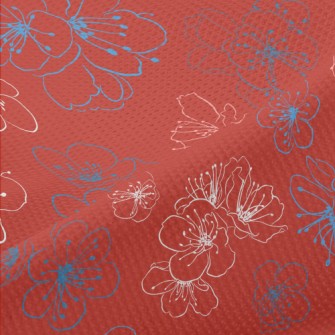 Simple Lines Cherry Blossom Piqué