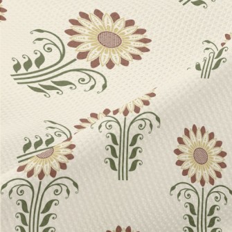 Retro Cartoon Sunflower Piqué