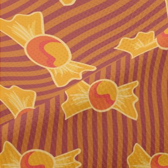 Orange Halloween Candy Piqué