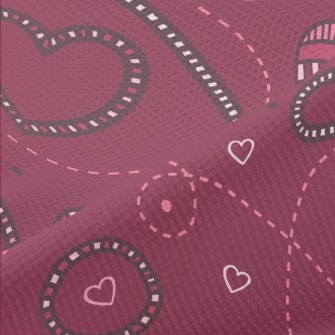 Line Love And Dotted Line Piqué