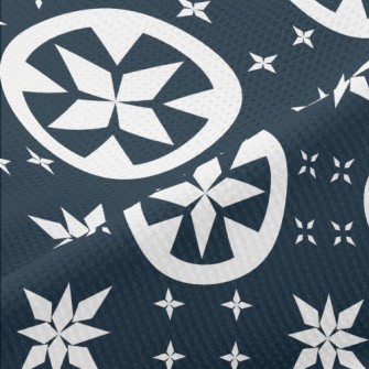 Star Pattern And Circle Piqué