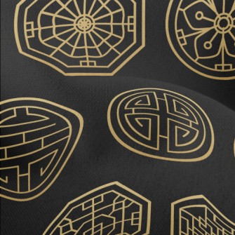 Chinese Traditional Symbols Lightweight Performance Linen