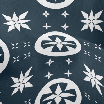 Star Pattern And Circle Lightweight Performance Linen