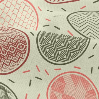 Geometric Pattern Round Modern Jersey