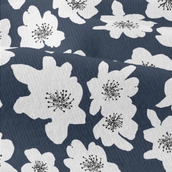 Abstract White Flowers Modern Jersey