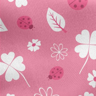 Clover And Ladybug Jersey Backed Fleece