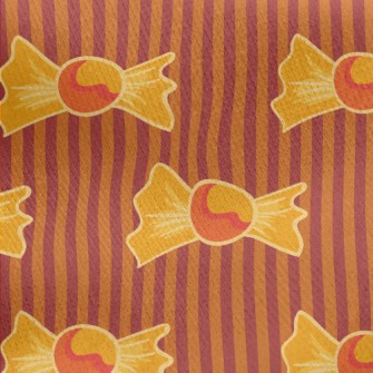 Orange Halloween Candy Jersey Backed Fleece