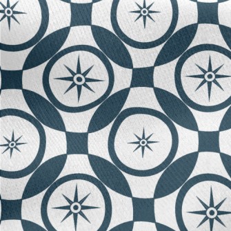 Compass And Intersecting Circl Jersey Backed Fleece