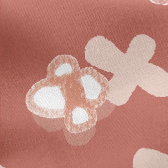 Hand Drawn Small Flower Doodle Jersey Backed Fleece