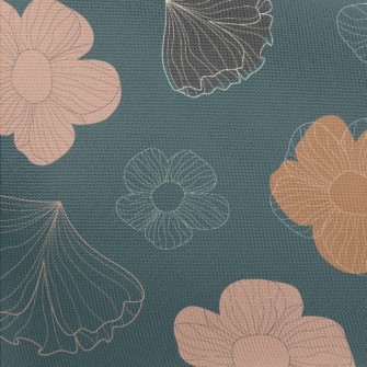 Elegant Hand Painted Flowers Pongee