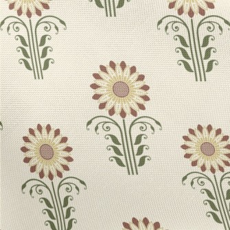 Retro Cartoon Sunflower Pongee