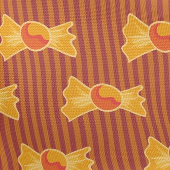 Orange Halloween Candy Pongee