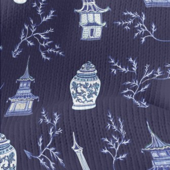 Chinese Blue And White Porcela Stretch Jersey