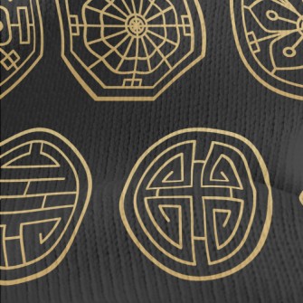 Chinese Traditional Symbols Stretch Jersey