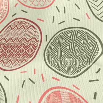 Geometric Pattern Round Stretch Jersey