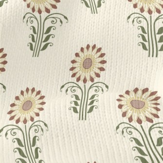 Retro Cartoon Sunflower Stretch Jersey