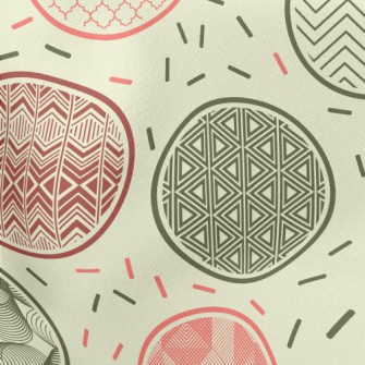 Geometric Pattern Round Lightweight Cotton Poplin