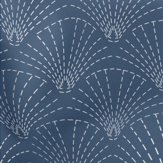 Traditional Sashiko Embroidery Lightweight Cotton Poplin