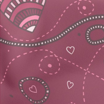 Line Love And Dotted Line Lightweight Cotton Poplin