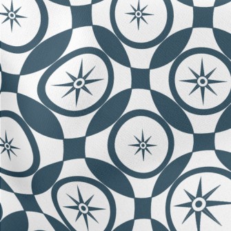 Compass And Intersecting Circl Lightweight Cotton Poplin