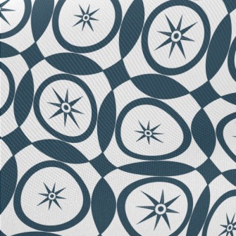 Compass And Intersecting Circl Midweight Cotton Poplin