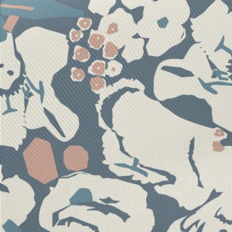 Abstract Modern Flowers Midweight Cotton Poplin