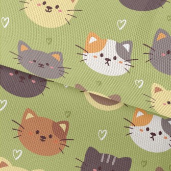 Round And Cute Cats Waterproof Oxford