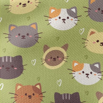 Round And Cute Cats Waterproof Canvas