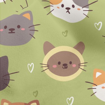 Round And Cute Cats Micro Fleece