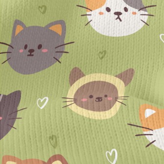 Round And Cute Cats Stretch Jersey