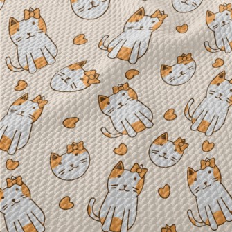 Cat With A Bow Birdseye Piqué