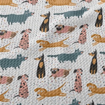 American Style Silly Dog Birdseye Piqué