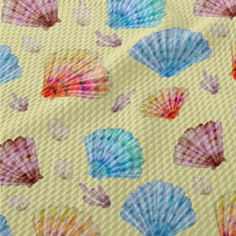Brightly Colored Shells Birdseye Piqué