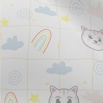 Big-eyed Cat And Rainbow Chiffon