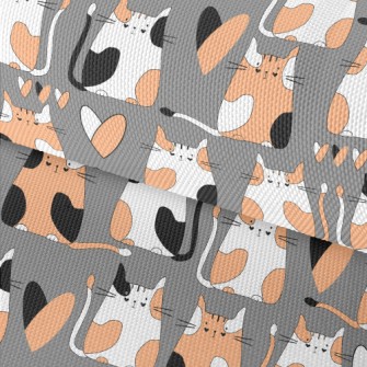 Colored Cat And Love Waterproof Oxford